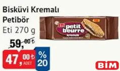 ETİ BİSKÜVİ KREMALI PETİBÖR 270 G fiyat ve kampanya bilgisi